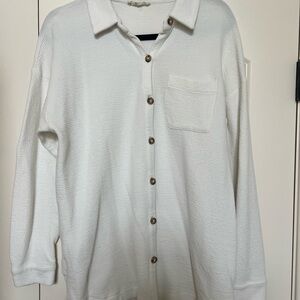 Madewell White Button-Up Top